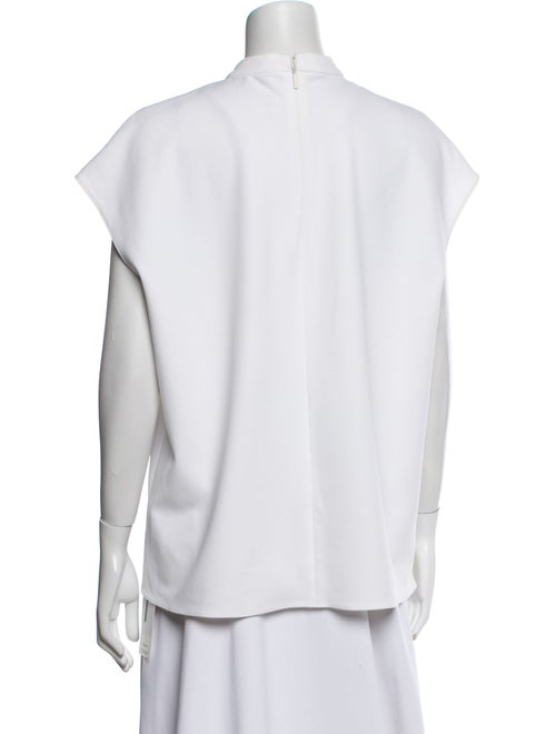 Tibi Mock Neck Short Sleeve Top