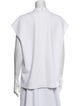 Tibi Mock Neck Short Sleeve Top