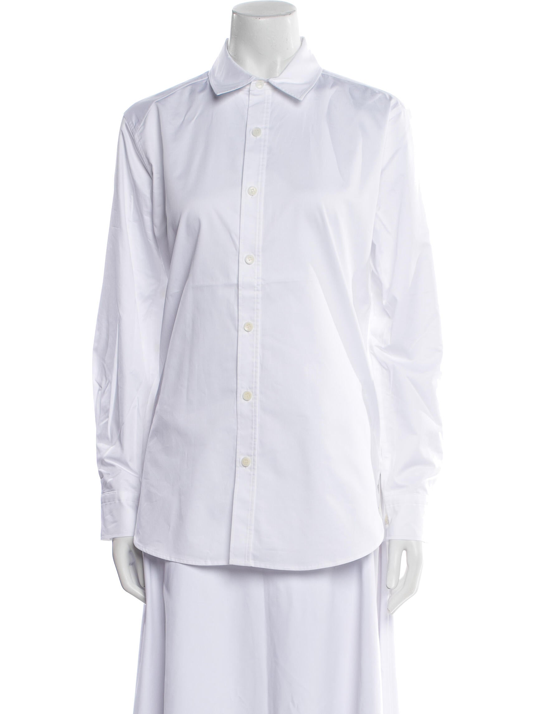 Tibi Long Sleeve Button-Up Top