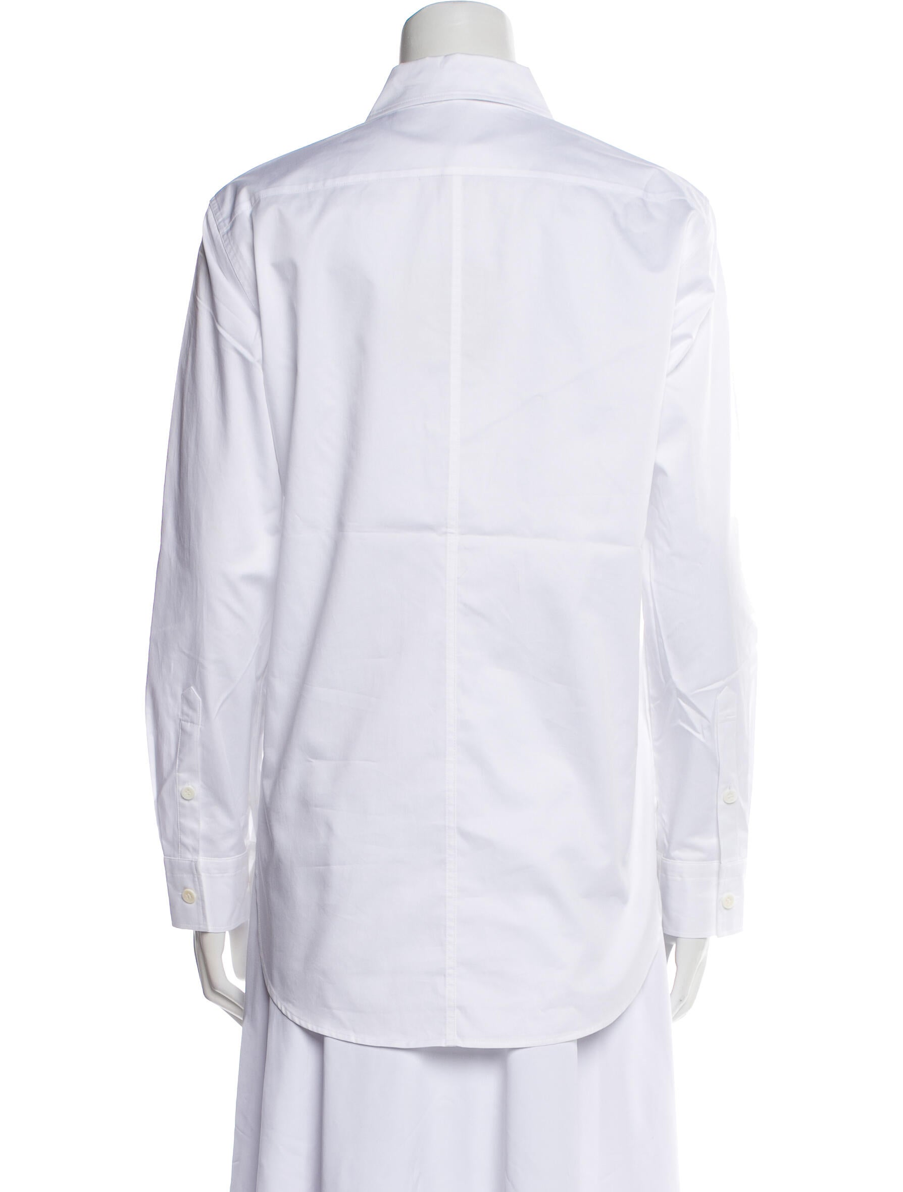 Tibi Long Sleeve Button-Up Top