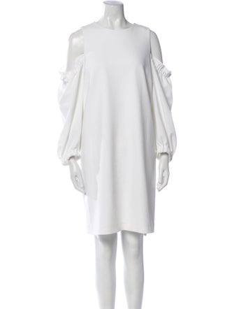 Tibi Crew Neck Knee-Length Dress