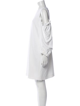 Tibi Crew Neck Knee-Length Dress
