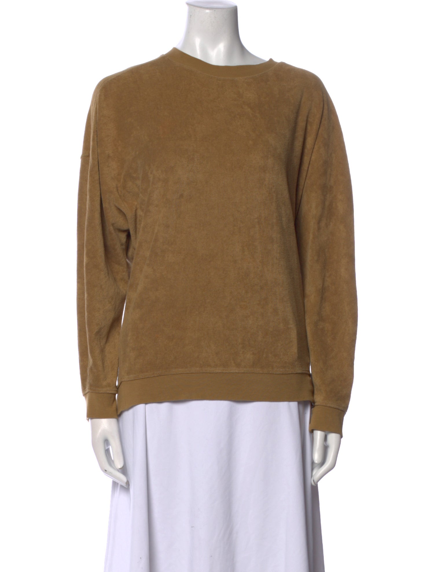 Tibi Scoop Neck Long Sleeve Sweatshirt