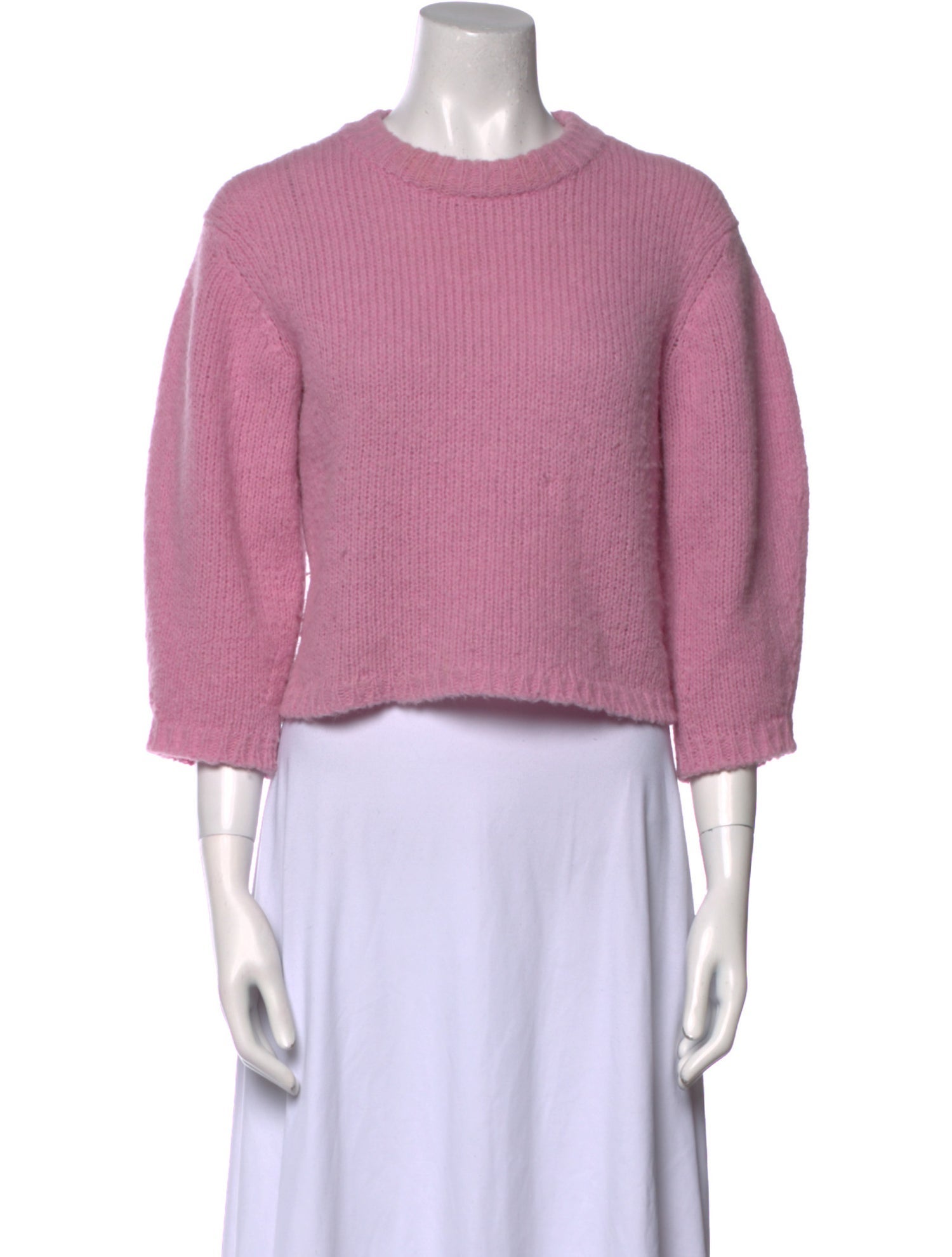 Tibi Alpaca Crew Neck Sweater