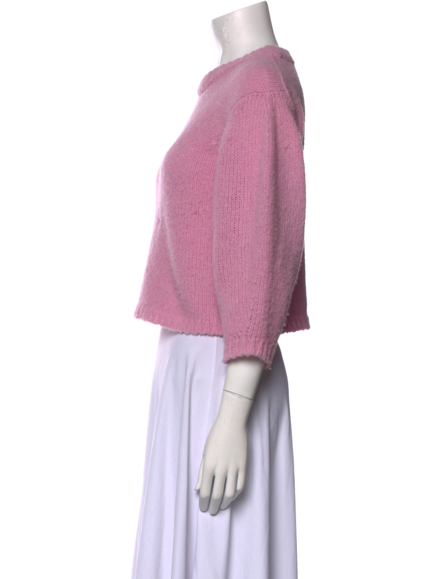 Tibi Alpaca Crew Neck Sweater