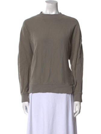 Tibi Scoop Neck Long Sleeve Sweatshirt