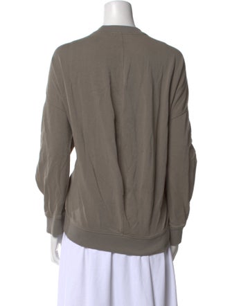 Tibi Scoop Neck Long Sleeve Sweatshirt