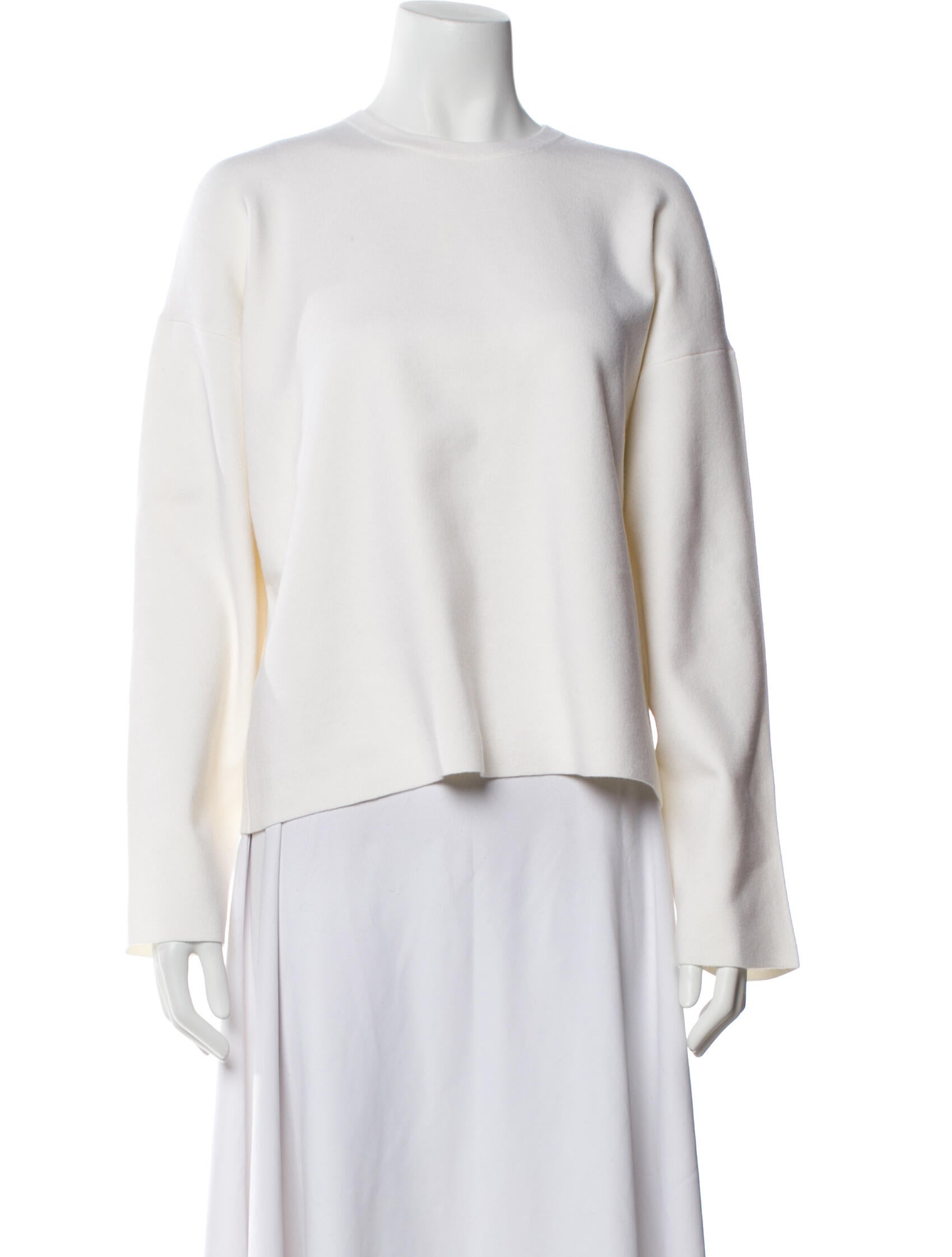 Tibi Cashmere Bateau Neckline Sweatshirt
