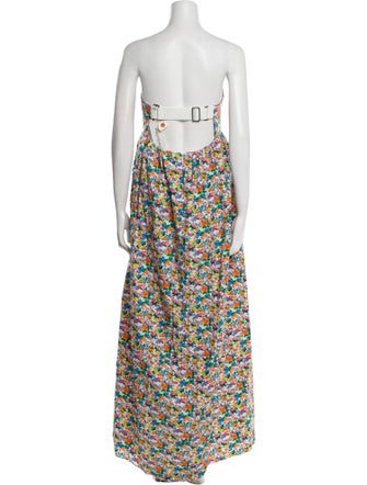 Tibi Floral Print Long Dress