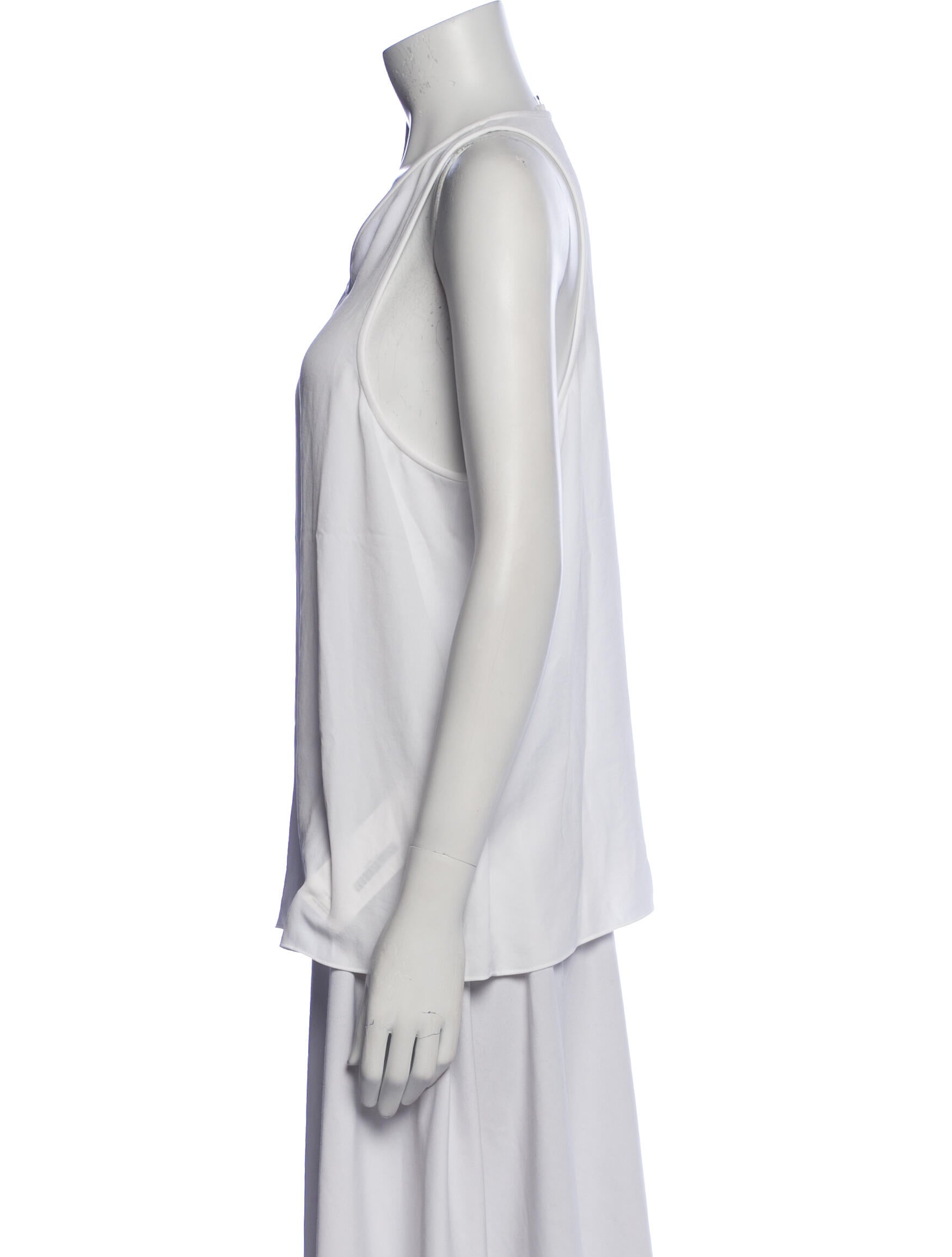 Tibi Scoop Neck Sleeveless Top