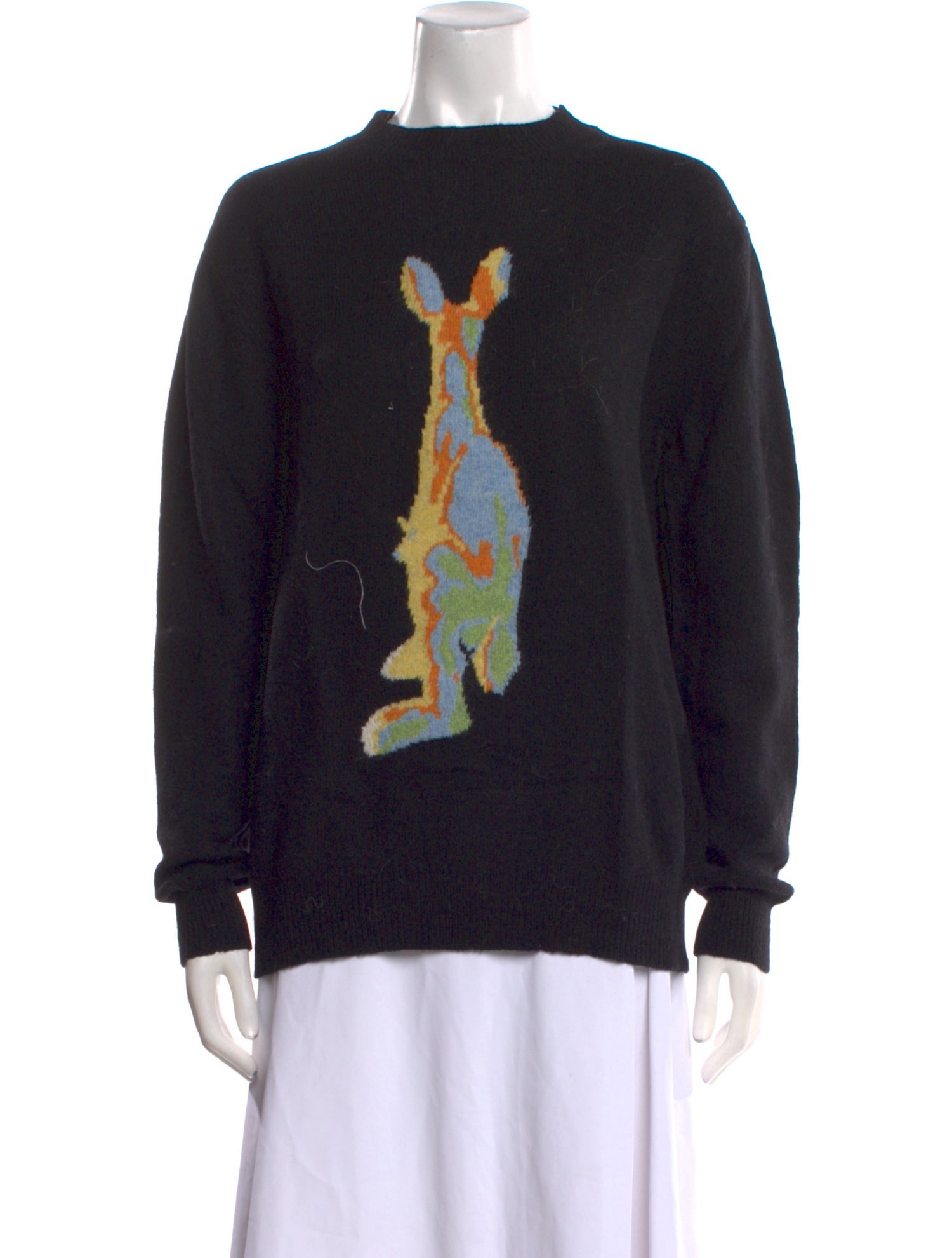 Tibi Wool Graphic Print Sweater