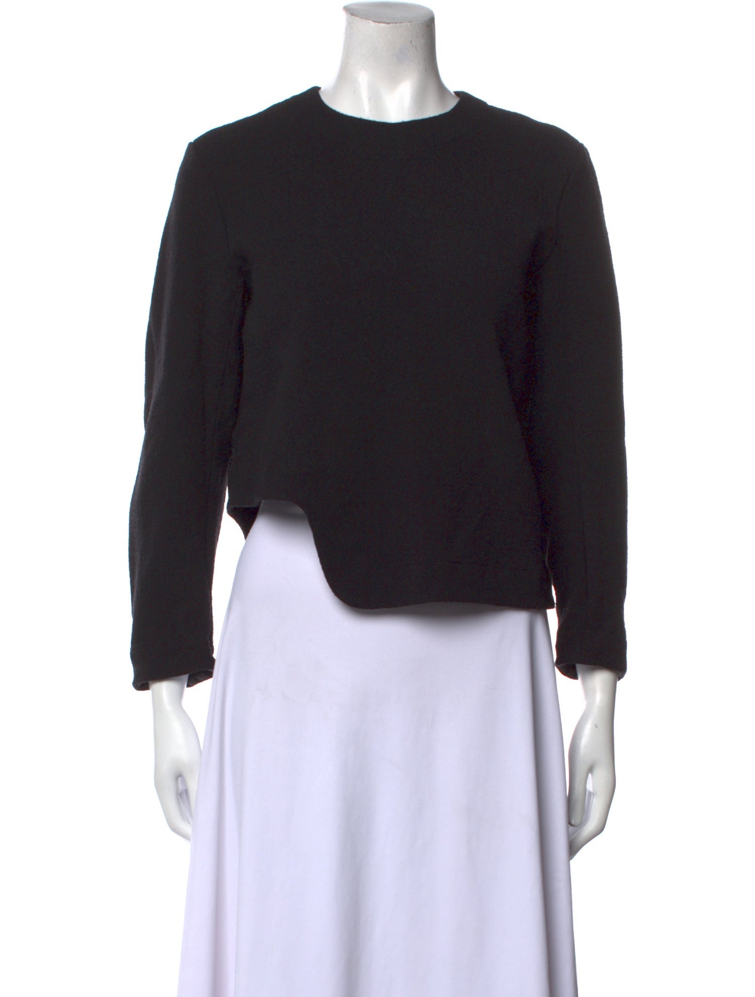 Tibi Wool Crew Neck Crop Top