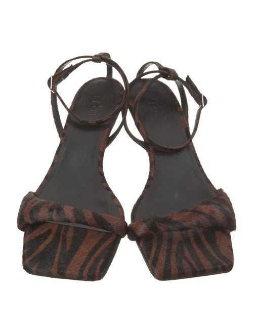 Tibi Ponyhair Fur Trim Sandals