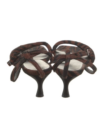 Tibi Ponyhair Fur Trim Sandals