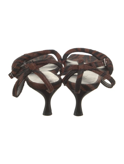 Tibi Ponyhair Fur Trim Sandals