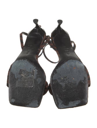 Tibi Ponyhair Fur Trim Sandals