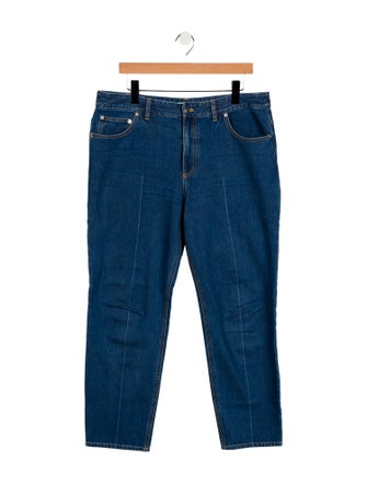 Tibi High-Rise Straight Leg Jeans
