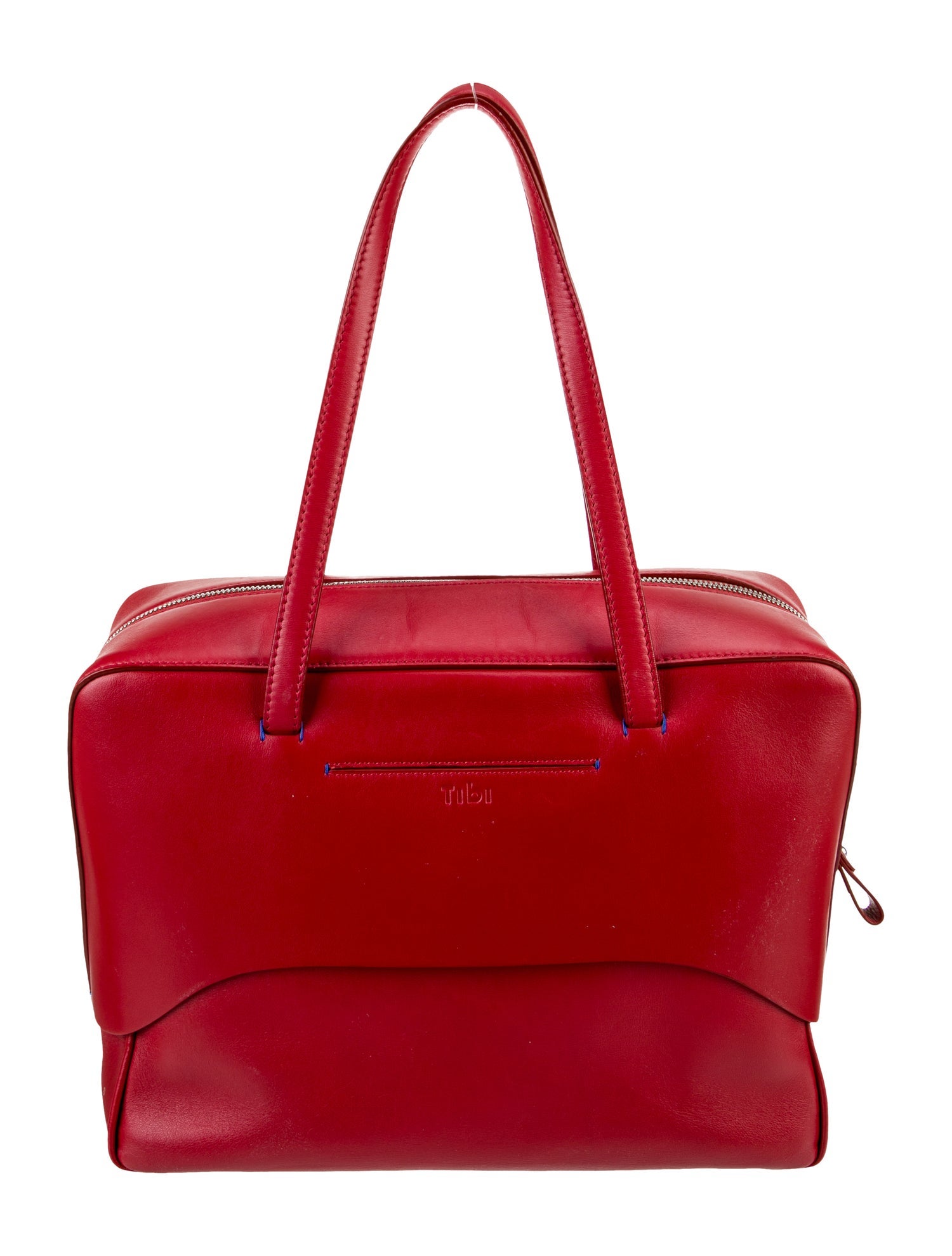 Tibi Leather Top Handle Bag