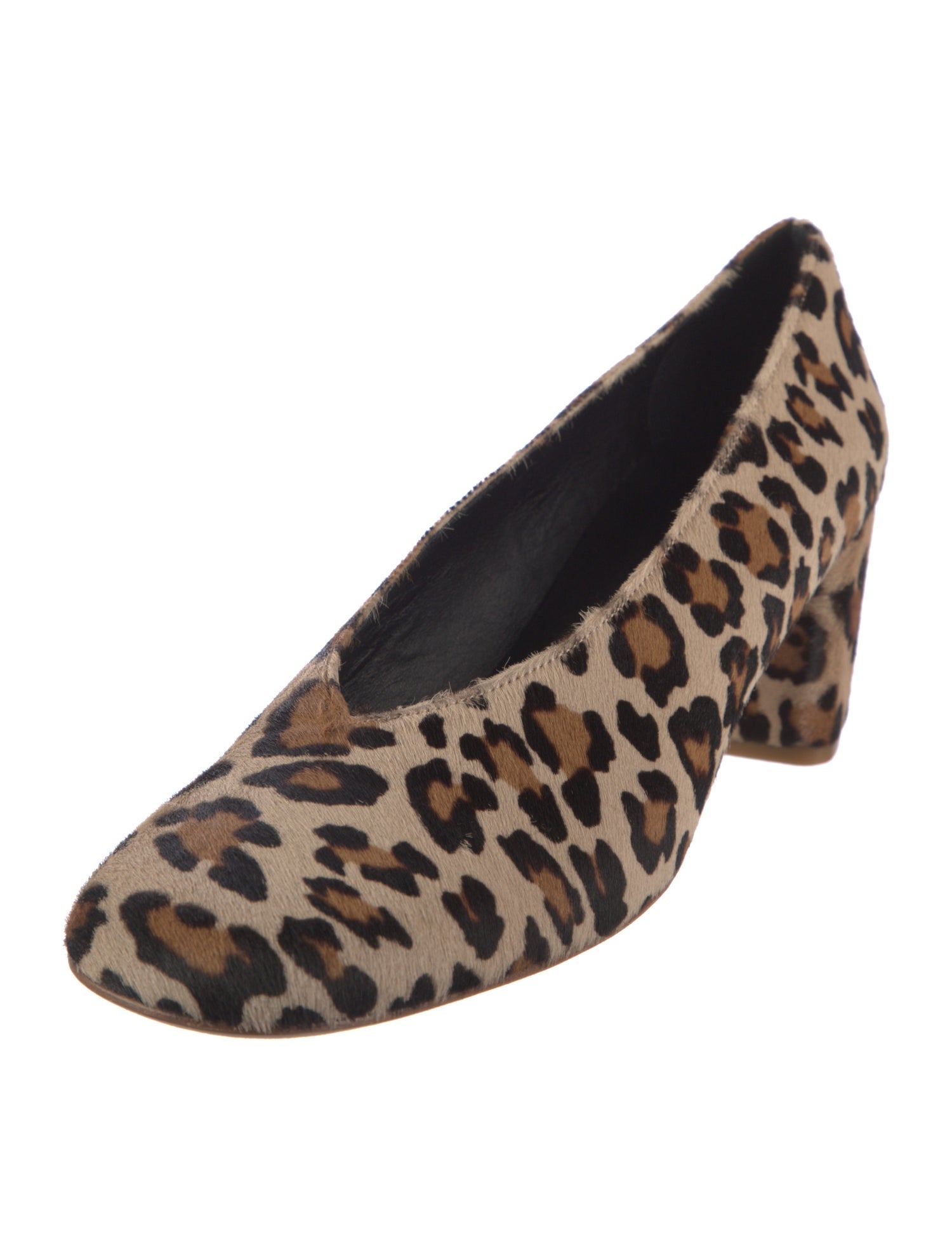 Tibi Ponyhair Animal Print Pumps