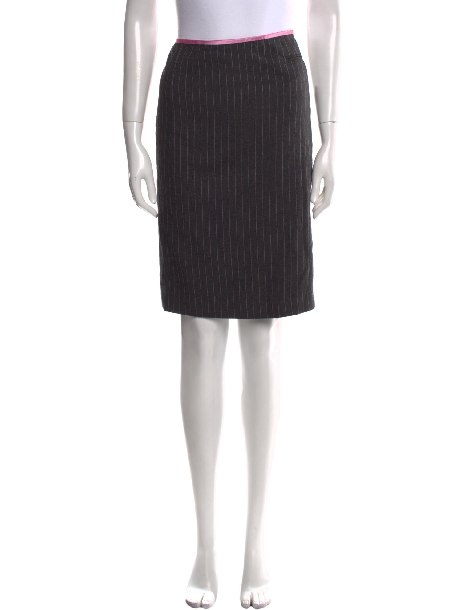 Tibi Striped Knee-Length Skirt