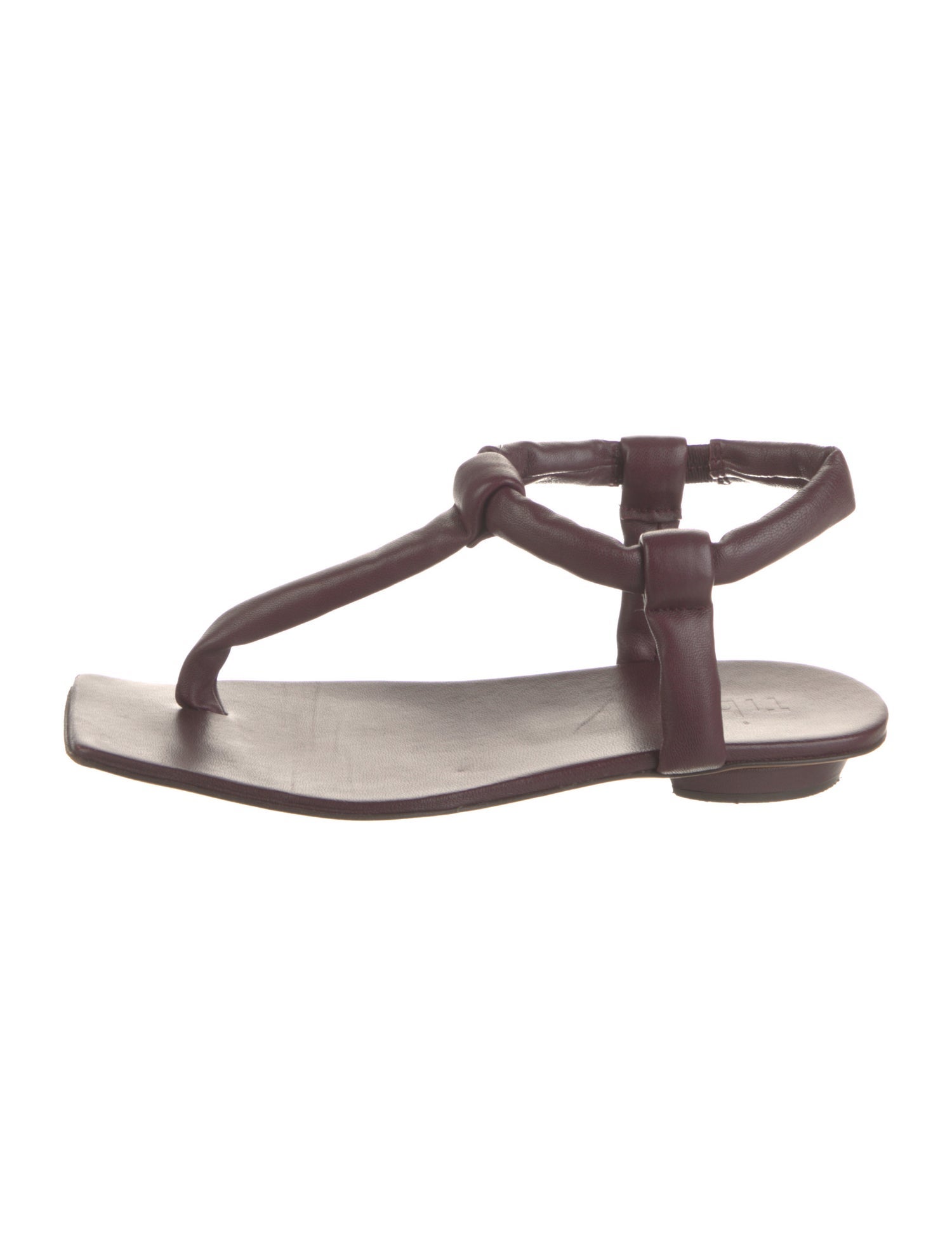 Tibi Leather T-Strap Sandals