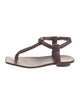 Tibi Leather T-Strap Sandals