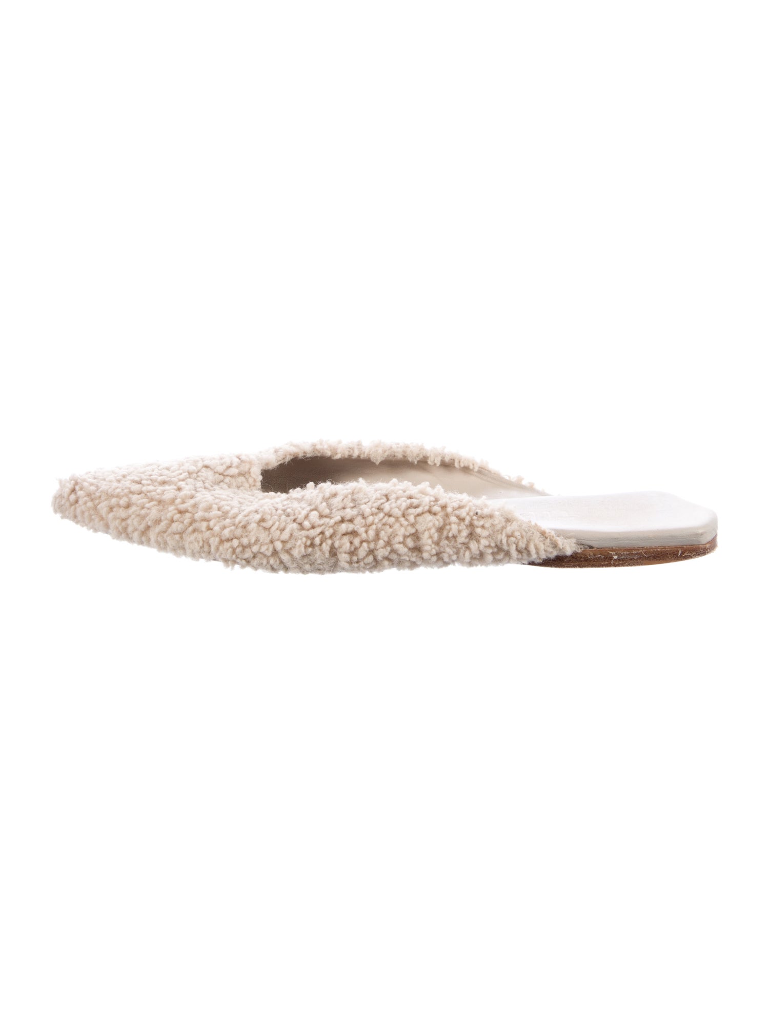 Tibi Nori Short Shearling Mules