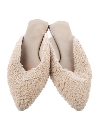 Tibi Nori Short Shearling Mules