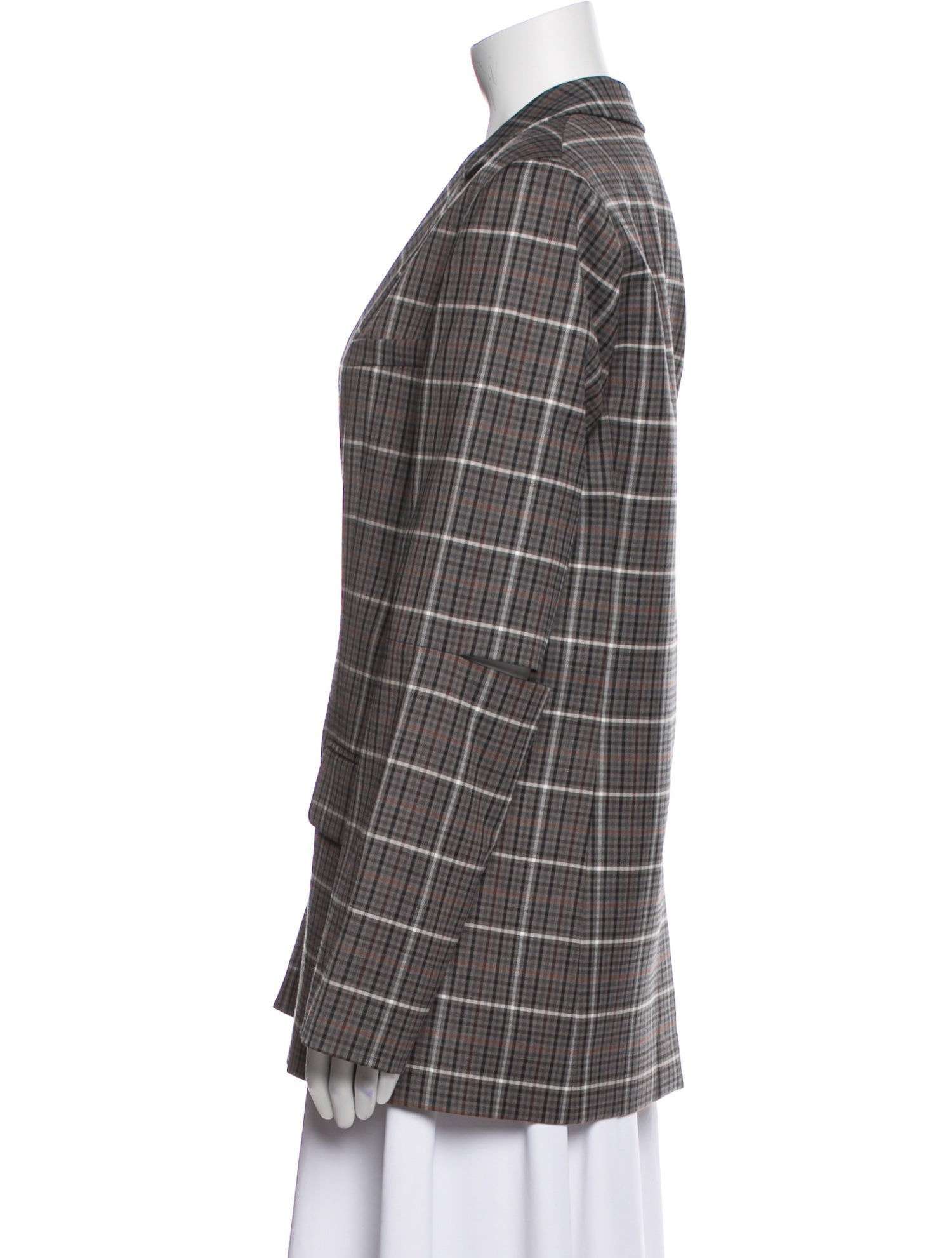 Tibi Plaid Print Blazer