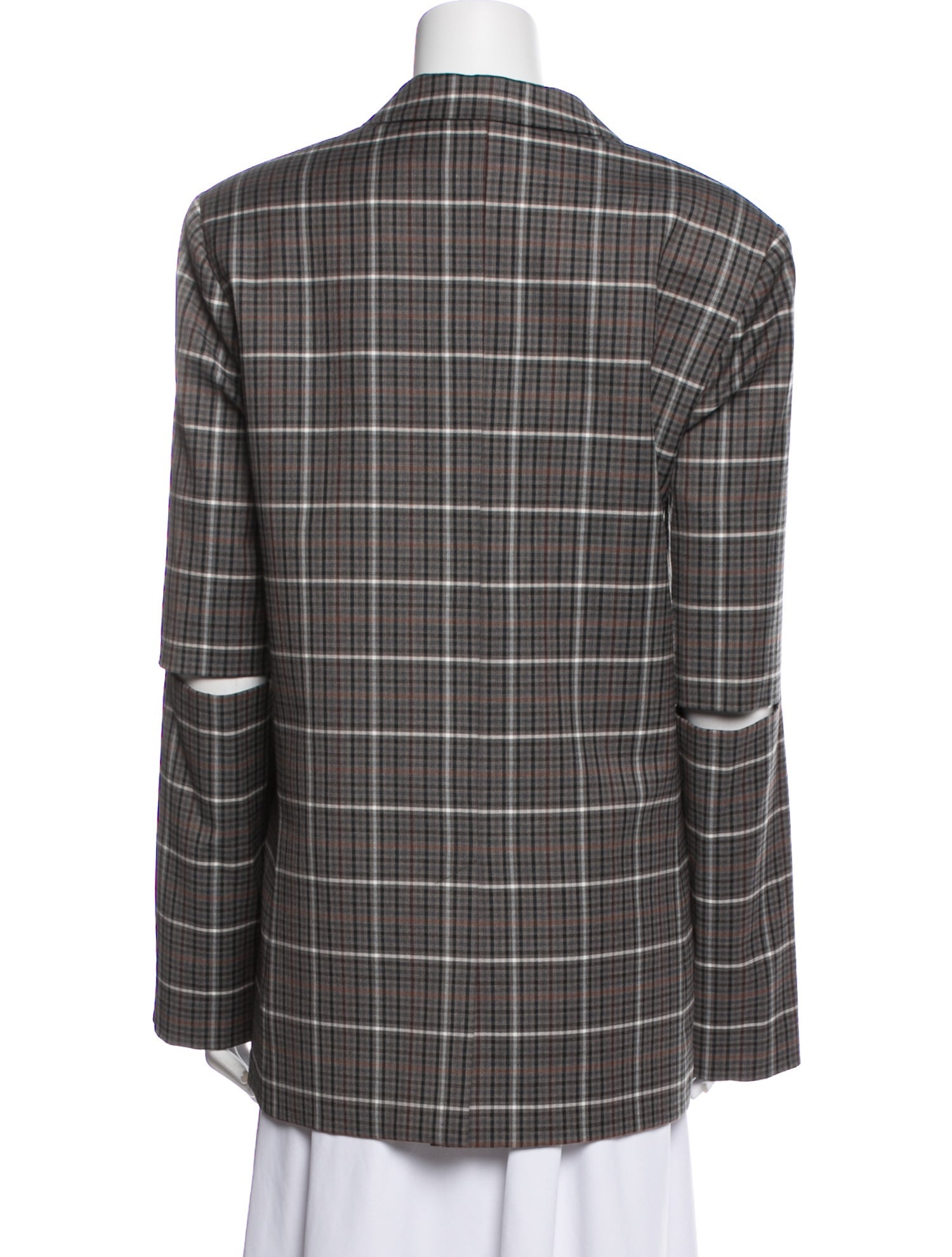 Tibi Plaid Print Blazer