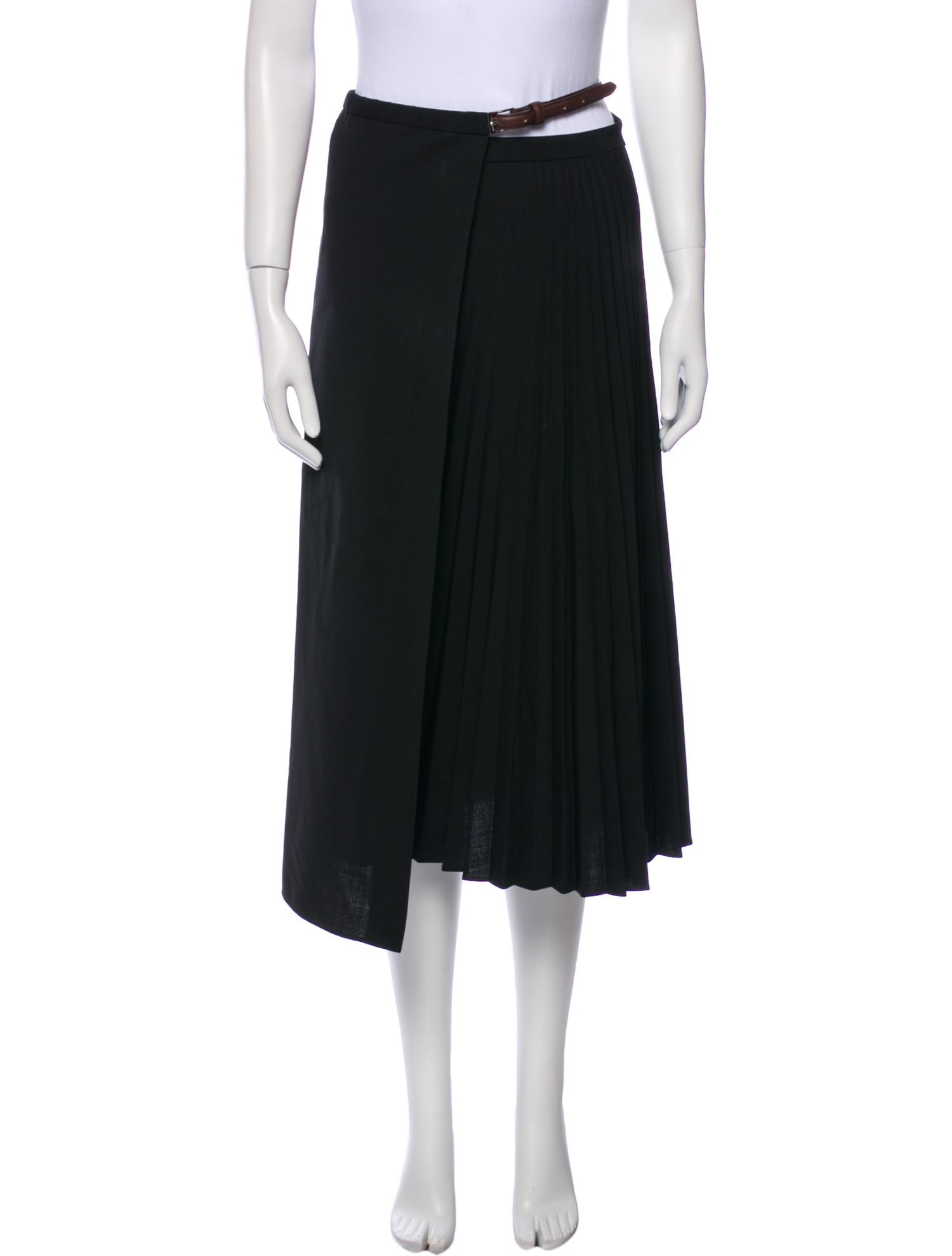 Tibi Pleated Accents Midi Length Skirt