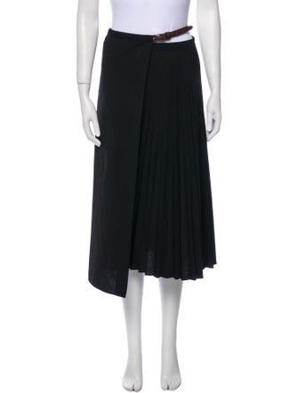 Tibi Pleated Accents Midi Length Skirt