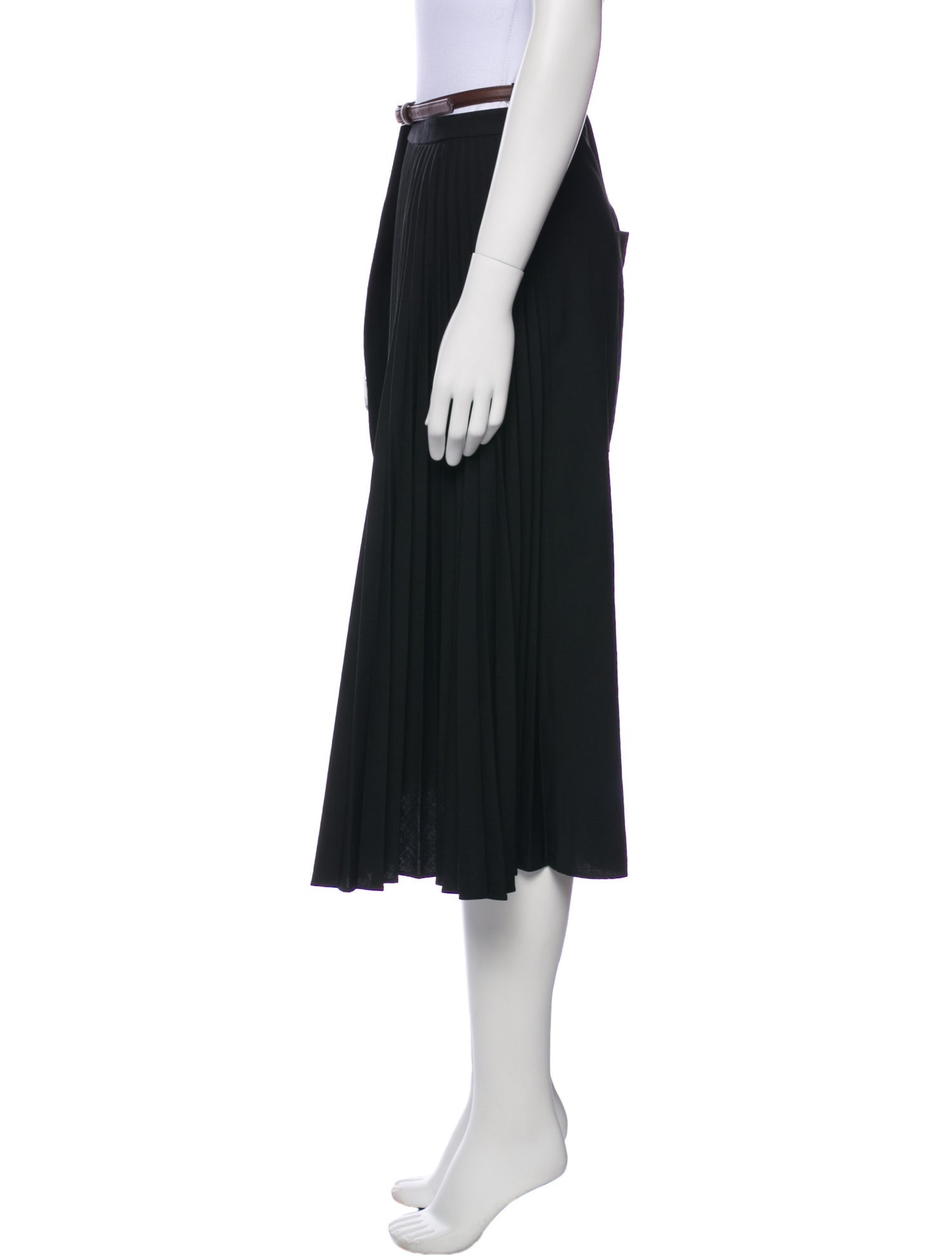 Tibi Pleated Accents Midi Length Skirt