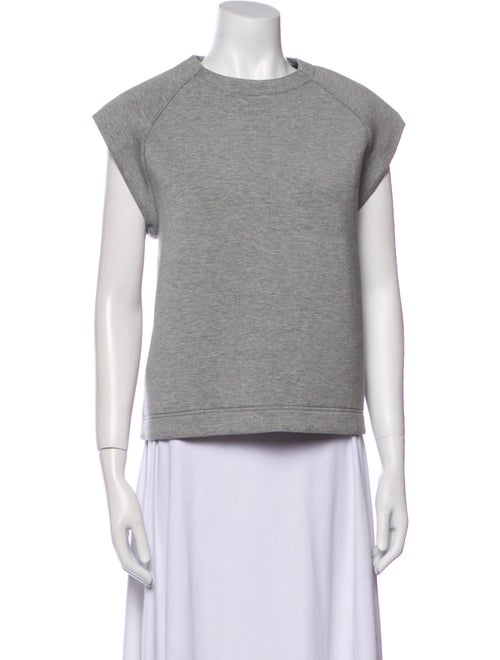 Tibi Crew Neck Short Sleeve Sweatshirt