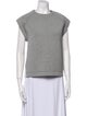 Tibi Crew Neck Short Sleeve Sweatshirt
