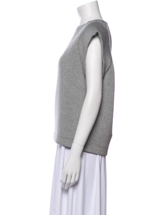 Tibi Crew Neck Short Sleeve Sweatshirt