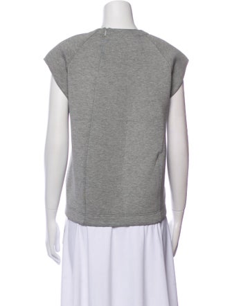 Tibi Crew Neck Short Sleeve Sweatshirt