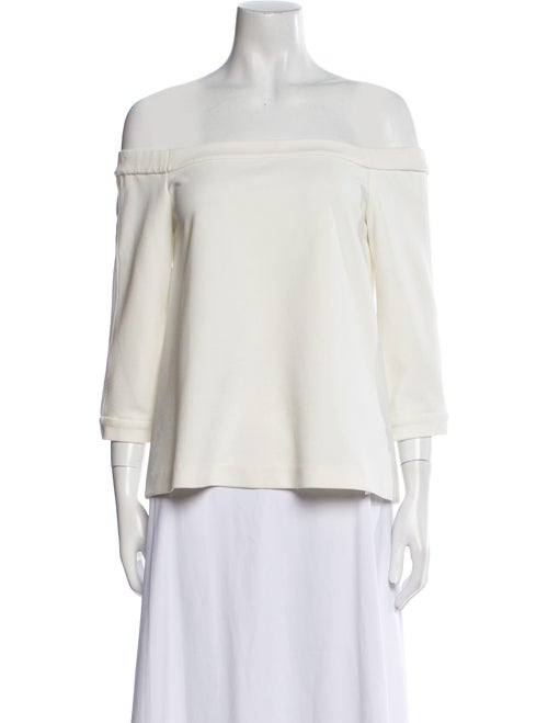 Tibi Off-The-Shoulder Three-Quarter Sleeve Blouse