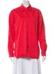 Tibi Long Sleeve Button-Up Top