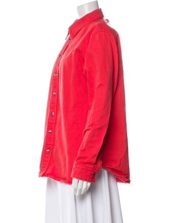 Tibi Long Sleeve Button-Up Top