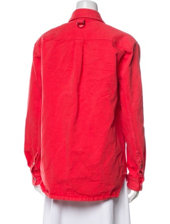 Tibi Long Sleeve Button-Up Top