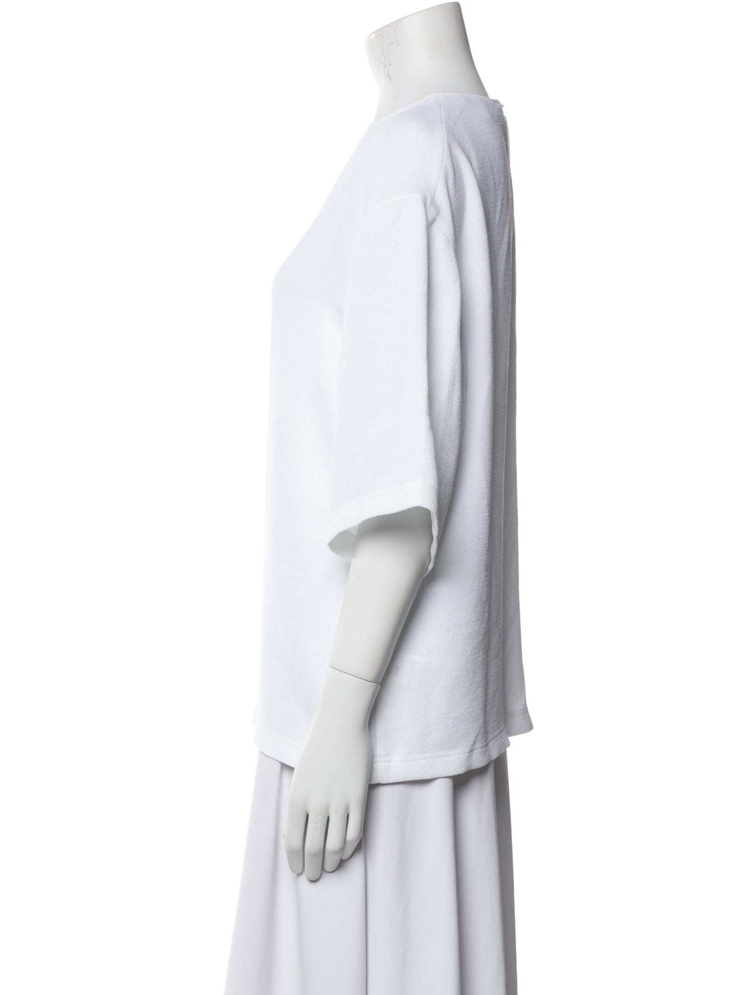 Tibi Scoop Neck Short Sleeve T-Shirt