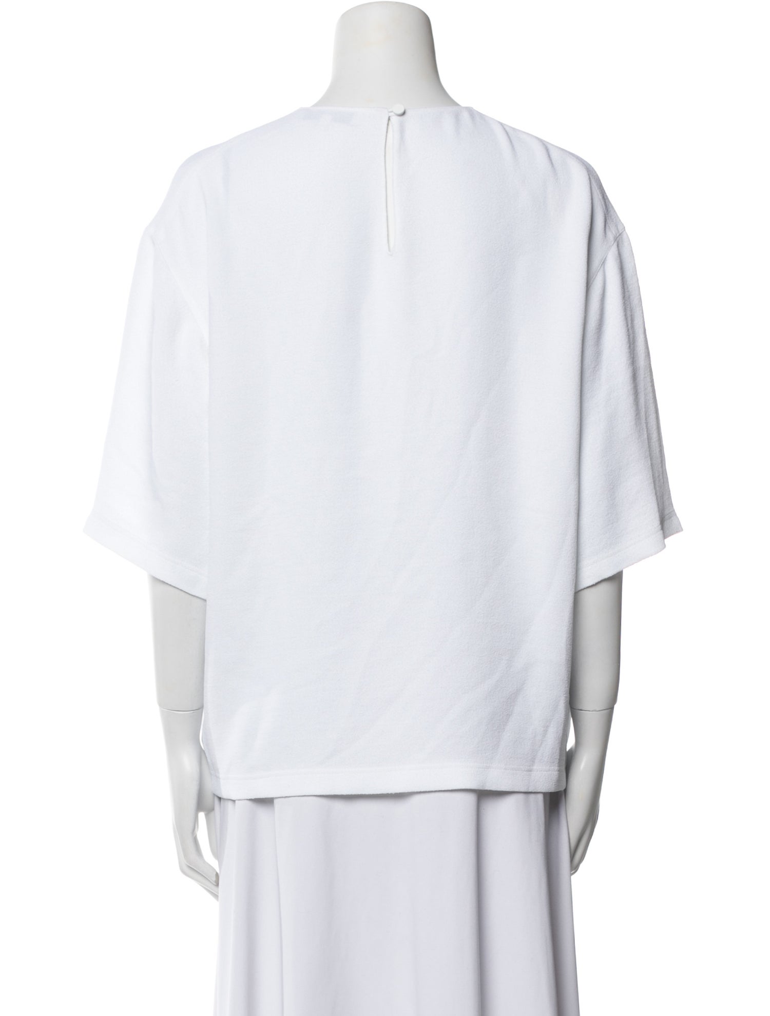 Tibi Scoop Neck Short Sleeve T-Shirt