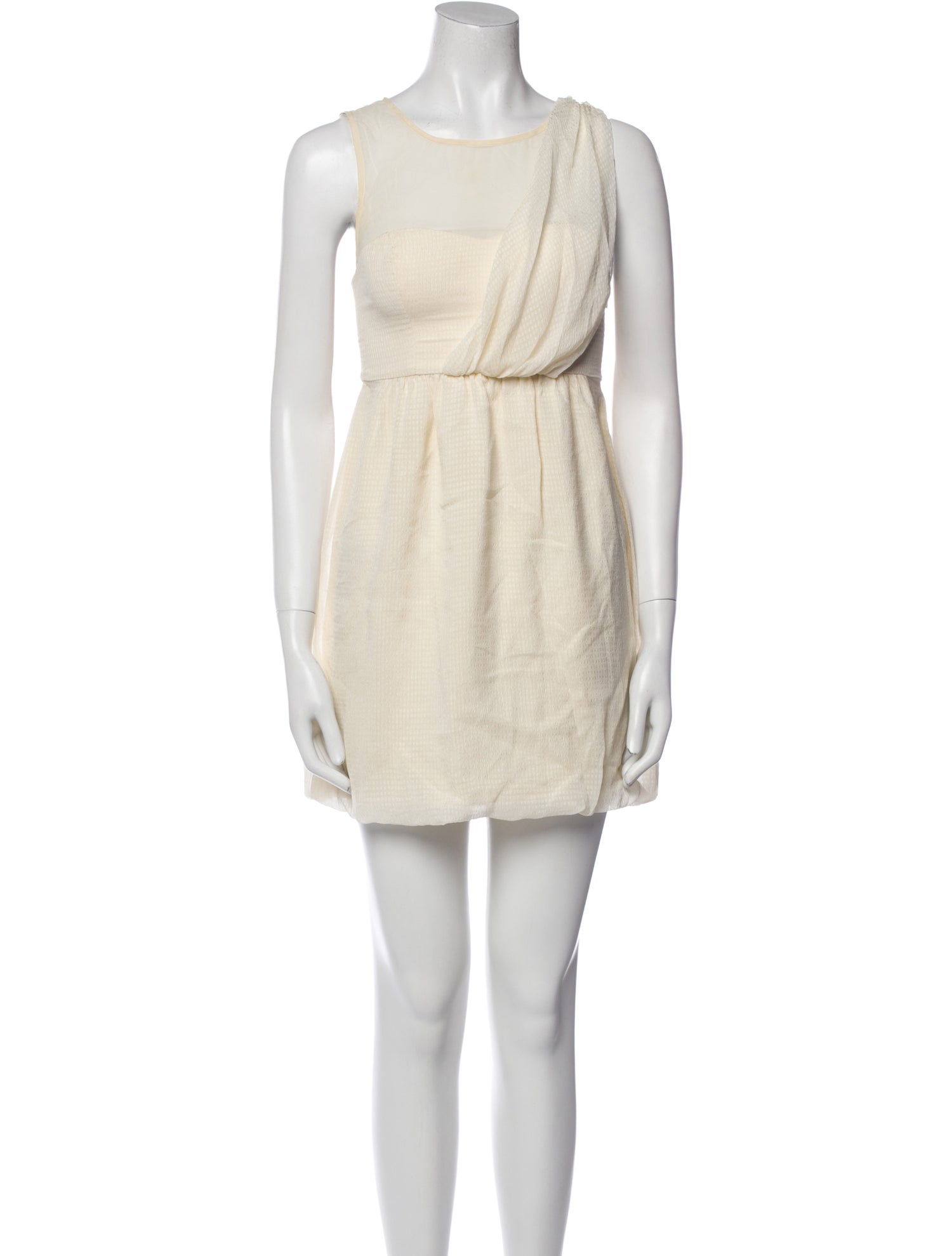 Tibi Bateau Neckline Mini Dress