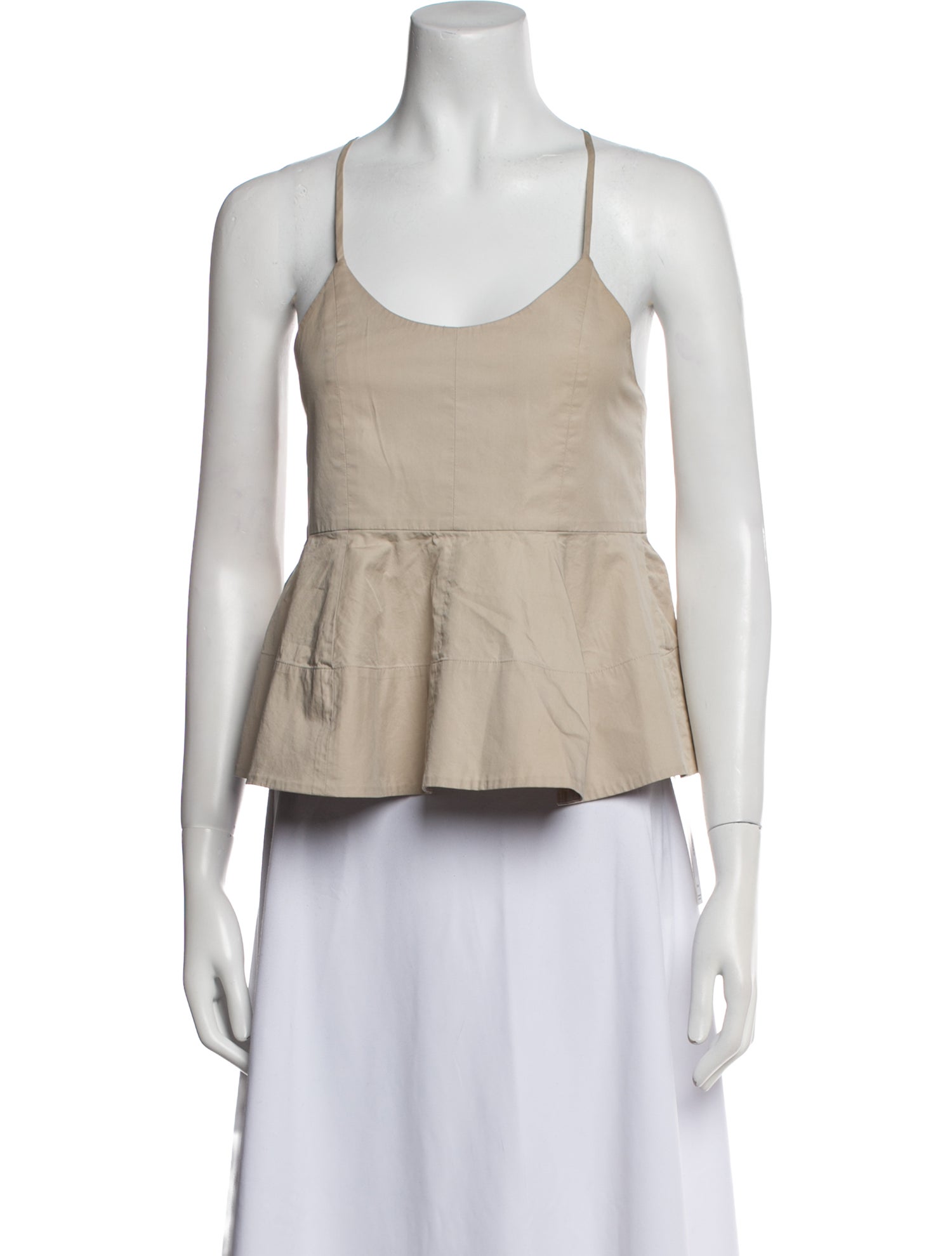 Tibi Scoop Neck Sleeveless Top