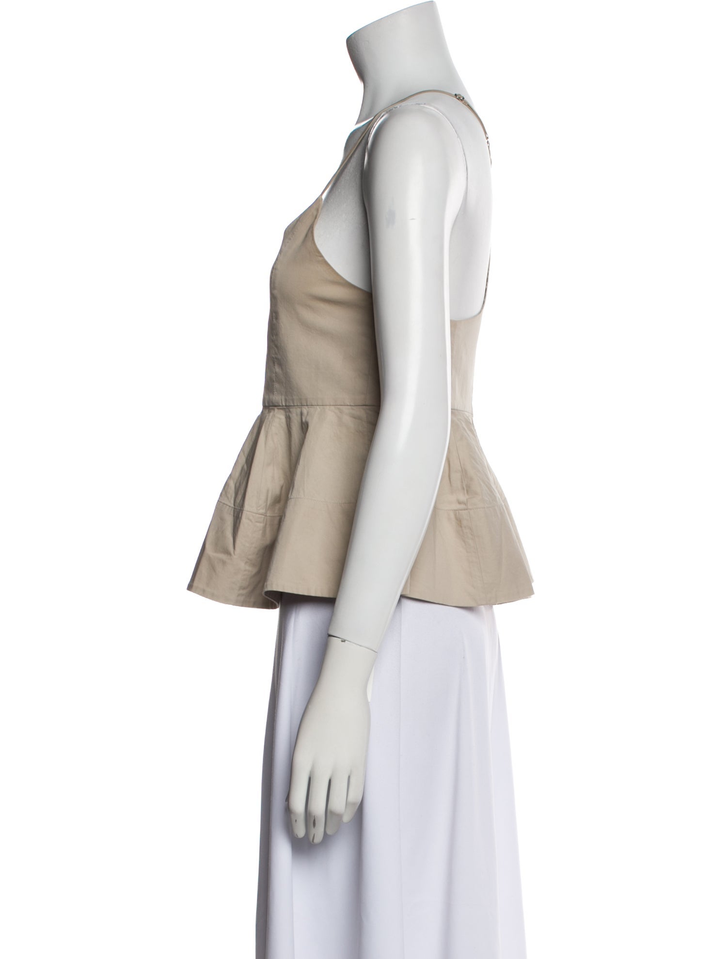 Tibi Scoop Neck Sleeveless Top