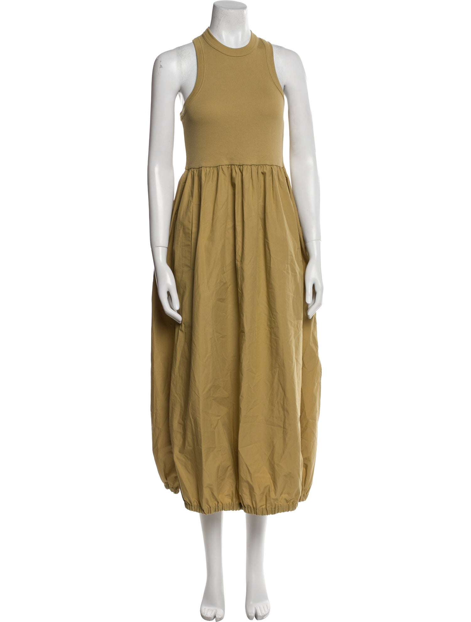 Tibi Mock Neck Long Dress