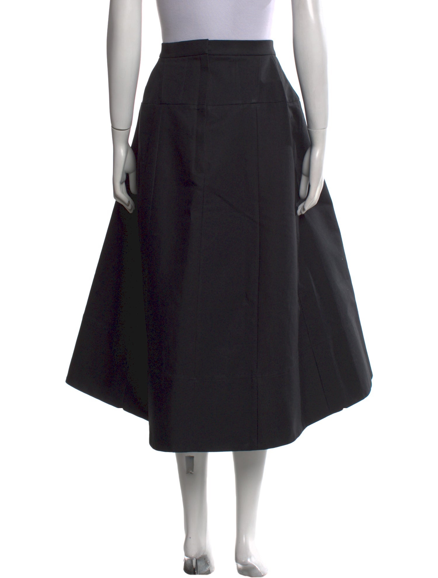 Tibi Pleated Accents Midi Length Skirt