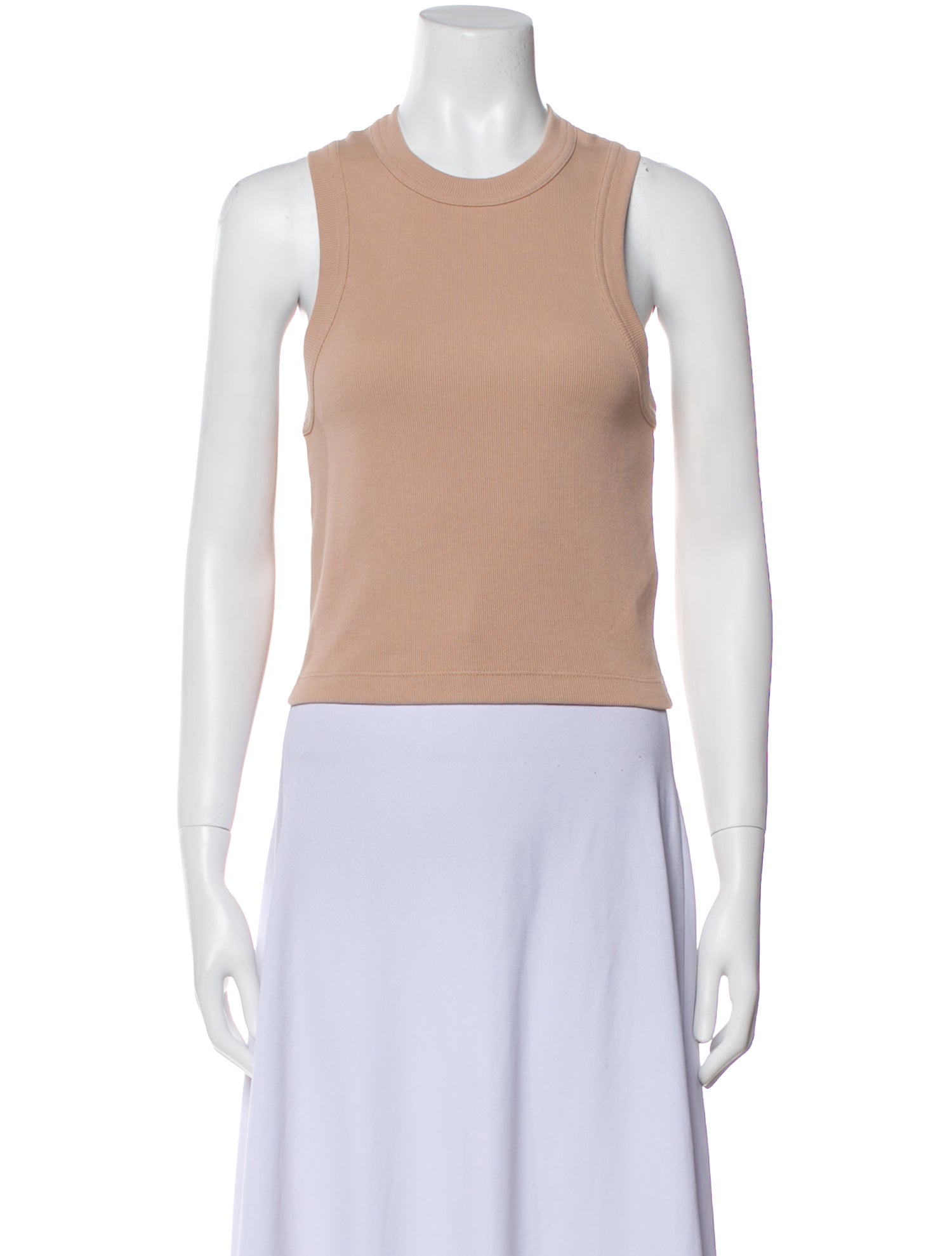 Tibi Crew Neck Sleeveless Top