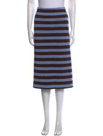 Tibi Striped Midi Length Skirt